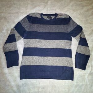 American Rag Striped Navy and Gray Crewneck Sweater - Men’s XL